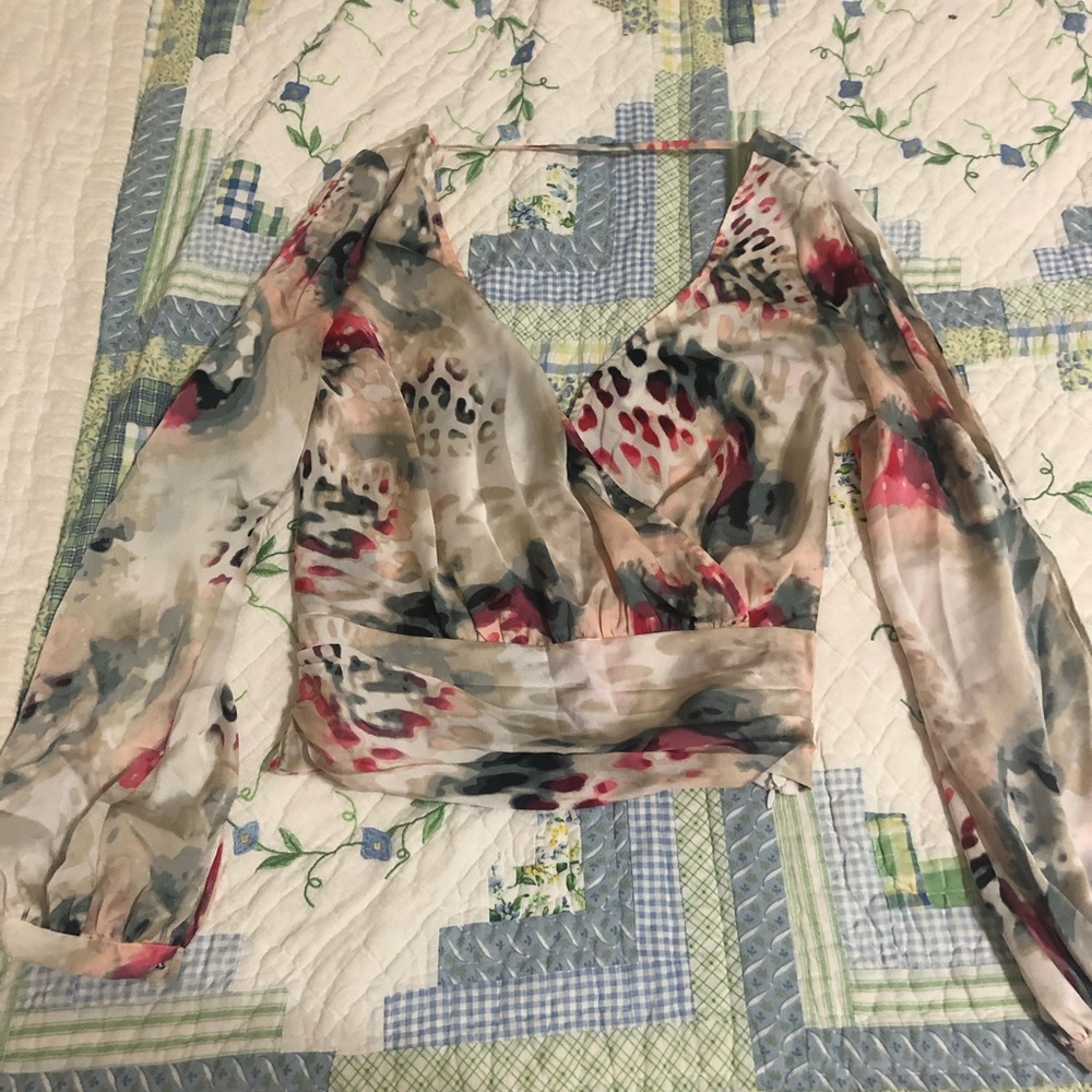 Bebe leopard going out date night top